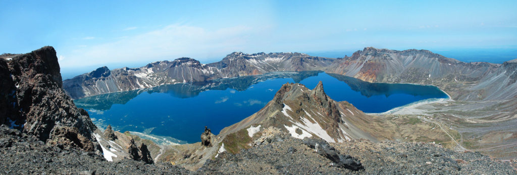 Panorama of Heaven Lake, Mt. Paektu